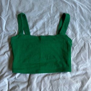 Green crop top